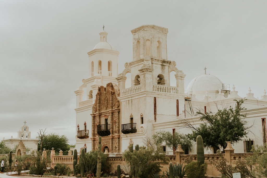 San Xavier Mission in Tucson, Arizona photographed by Sue Ellen Aguirre Photography